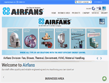 Tablet Screenshot of airfansblowers.com